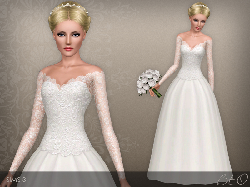 Wedding dress 39 for Sims 3 by BEO (1)